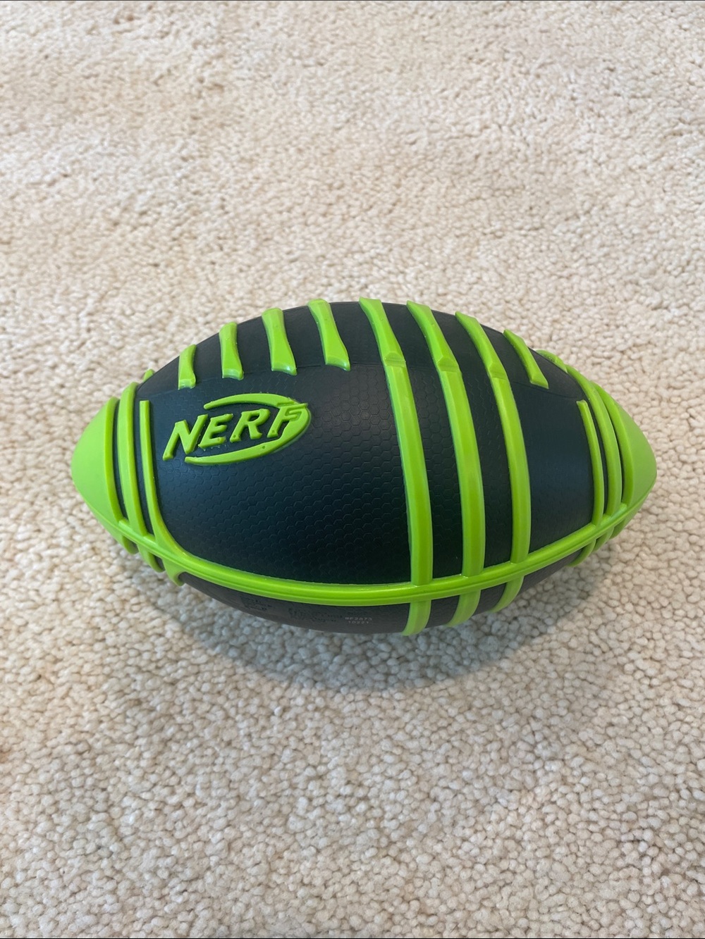 Green and black Nerf Football